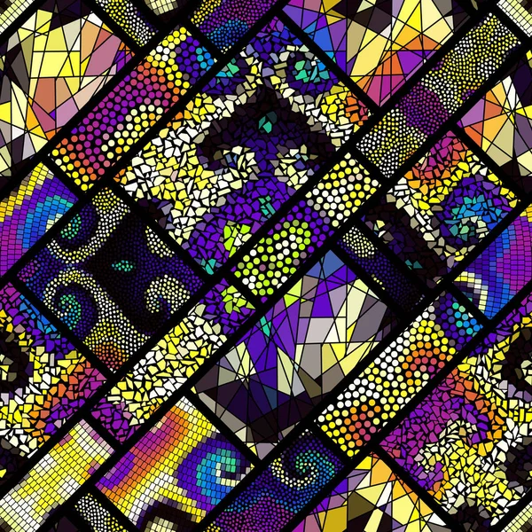 Motif mosaïque sans couture Illustration vectorielle . — Image vectorielle