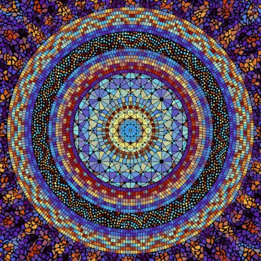 Sorunsuz mozaik desen vektör çizim.