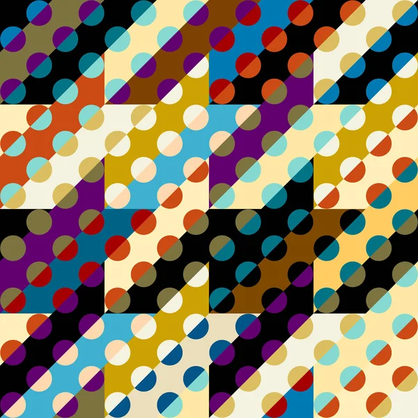 Naadloze polka dot patroon vectorillustratie. — Stockvector