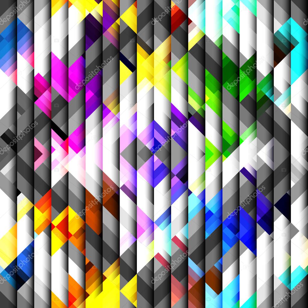 Seamless vector square pattern. Abstract color background.