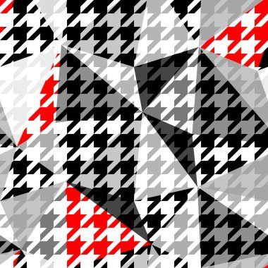 Yamalı kolaj tarzında klasik tazı dişi deseni.