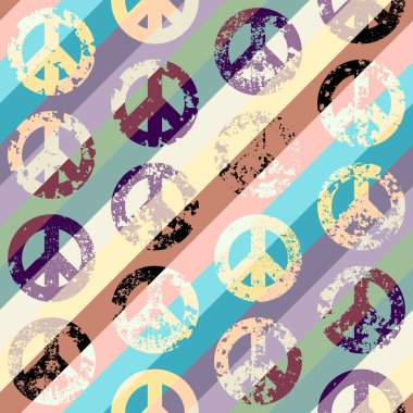 Peace signs pattern. clipart