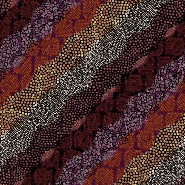 Kahverengi mozaik sanat desen farklı taş dokular. Art Nouveau tarzında.