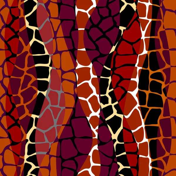 Modèle tribal brun aléatoire abstrait de formes courbes . — Image vectorielle