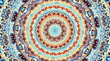 Süs daire dönüştürme. Yuvarlak mandala desen. Sorunsuz döngü görüntüleri.