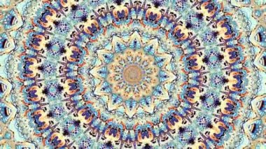 Süs daire dönüştürme. Yuvarlak mandala desen. Sorunsuz döngü görüntüleri.