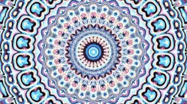 Süs daire dönüştürme. Yuvarlak mandala desen. Sorunsuz döngü görüntüleri.