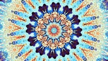 Süs daire dönüştürme. Yuvarlak mandala desen. Sorunsuz döngü görüntüleri.