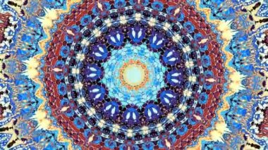 Süs daire dönüştürme. Yuvarlak mandala desen. Sorunsuz döngü görüntüleri.