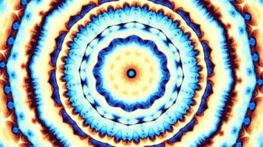 Süs daire dönüştürme. Yuvarlak mandala desen. Sorunsuz döngü görüntüleri.