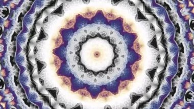 Süs daire dönüştürme. Yuvarlak mandala desen. Sorunsuz döngü görüntüleri.