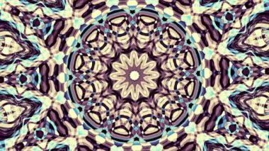 Süs daire dönüştürme. Yuvarlak mandala desen. Sorunsuz döngü görüntüleri.