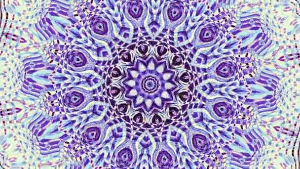 Transforming Ornamental Circle Mandala Pattern Seamless Loop Footage — Stock Video