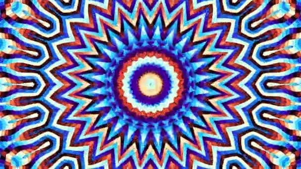 Die Verwandlung Des Zierkreises Rundes Mandala Muster Nahtlose Filmsequenzen — Stockvideo