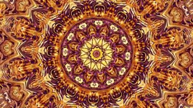 Süs daire dönüştürme. Yuvarlak mandala desen. Sorunsuz döngü görüntüleri.