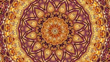 Süs daire dönüştürme. Yuvarlak mandala desen. Sorunsuz döngü görüntüleri.