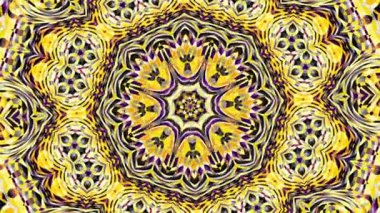 Süs daire dönüştürme. Yuvarlak mandala desen. Sorunsuz döngü görüntüleri.