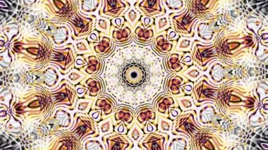 Süs daire dönüştürme. Yuvarlak mandala desen. Sorunsuz döngü görüntüleri.