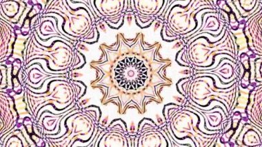 Süs daire dönüştürme. Yuvarlak mandala desen. Sorunsuz döngü görüntüleri.