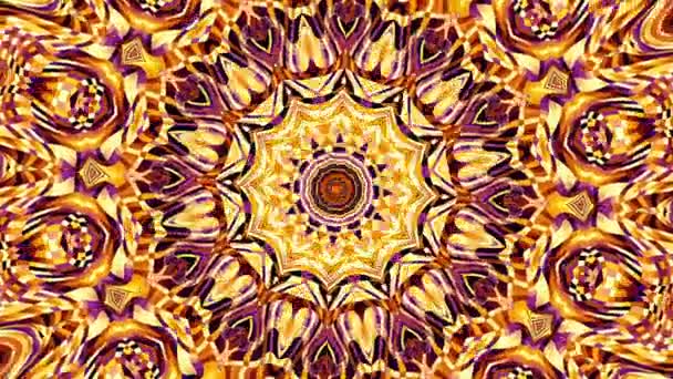 Transformando Círculo Ornamental Patrón Mandala Redondo Imágenes Bucle Sin Fisuras — Vídeos de Stock