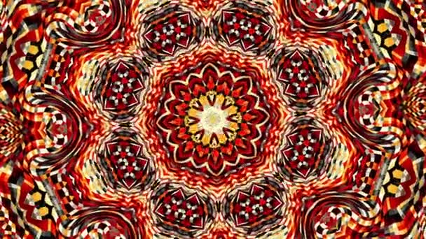 Transformando Círculo Ornamental Padrão Mandala Redondo Imagens Loop Sem Costura — Vídeo de Stock