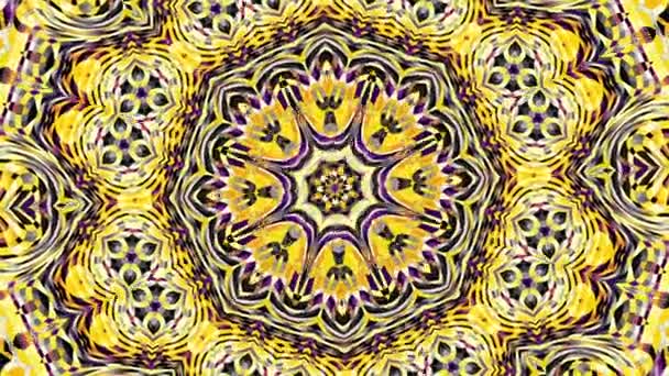 Trasformare Cerchio Ornamentale Modello Mandala Rotondo Filmati Loop Senza Soluzione — Video Stock