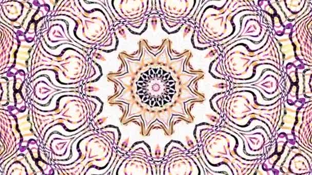Die Verwandlung Des Zierkreises Rundes Mandala Muster Nahtlose Filmsequenzen — Stockvideo