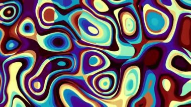 Rasgele dalgalı doku hareketli. Psychedelic müzik arka plan dönüştürme. Döngü hareketli görüntüleri.