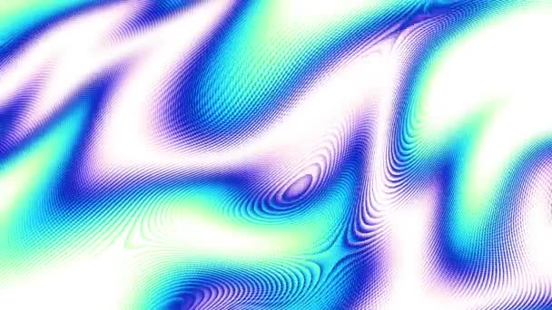 Moving Random Wavy Texture Psychedelic Transforming Background Looping Animated Footage — Stock Video