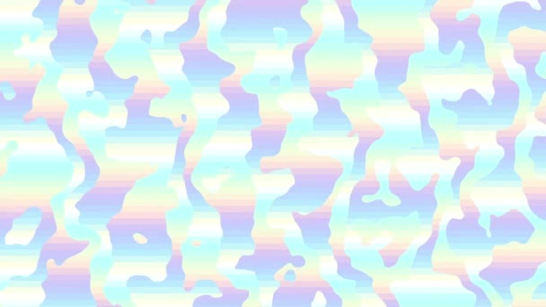 Texture ondulée aléatoire en mouvement. Psychédélique transformant arrière-plan. Boucle de séquences animées .