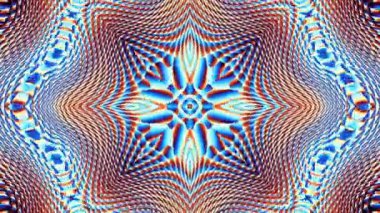 Simetrik soyut süsleme. Eğri şekiller dönüşümü. Soyut görüntüleri döngü.