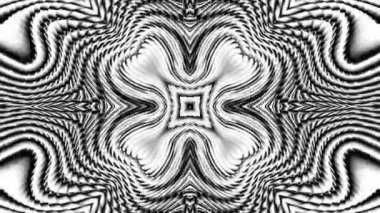 Simetrik soyut süsleme. Eğri şekiller dönüşümü. Soyut görüntüleri döngü.