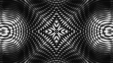 Simetrik soyut süsleme. Eğri şekiller dönüşümü. Soyut görüntüleri döngü.