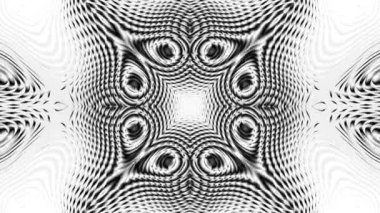 Simetrik soyut süsleme. Eğri şekiller dönüşümü. Soyut görüntüleri döngü.