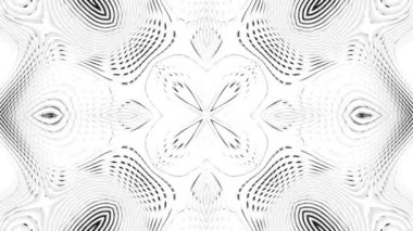 Simetrik soyut süsleme. Eğri şekiller dönüşümü. Soyut görüntüleri döngü.