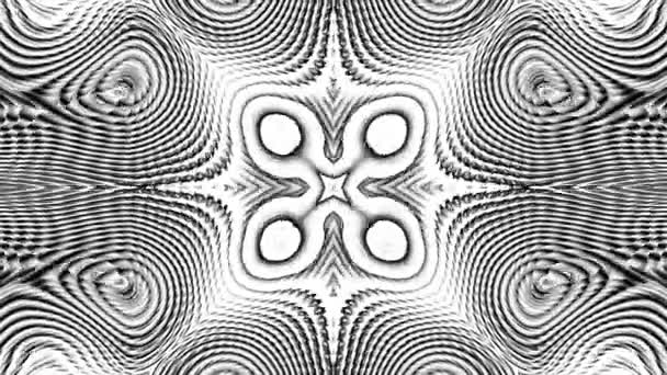Symmetrische Abstrakte Ornamente Gebogene Formen Transformieren Abstraktes Looping Material — Stockvideo