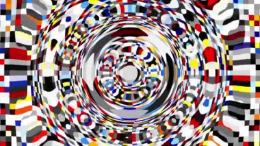 Rasgele dalgalı doku hareketli. Psychedelic müzik arka plan dönüştürme. Döngü hareketli görüntüleri.