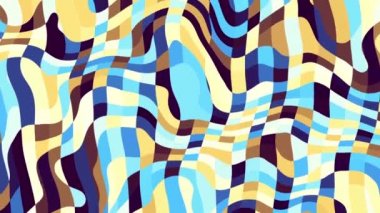 Rasgele dalgalı doku hareketli. Psychedelic müzik arka plan dönüştürme. Döngü hareketli görüntüleri.