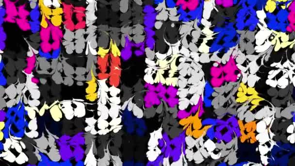 Движущаяся Случайная Волнистая Текстура Психоделическое Преобразование Фона Цикл Анимационных Кадров — стоковое видео