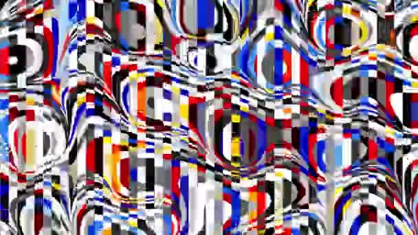 Bewegte Willkürlich Gewellte Textur Psychedelisch Transformierender Hintergrund Looping Animiertes Filmmaterial — Stockvideo