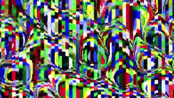 Bewegte Willkürlich Gewellte Textur Psychedelisch Transformierender Hintergrund Looping Animiertes Filmmaterial — Stockvideo