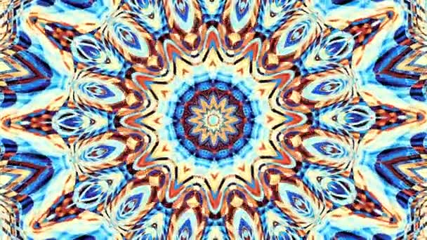 Girando Círculo Mandala Ornamental Transformando Abstrato Imagens Loop Sem Costura — Vídeo de Stock