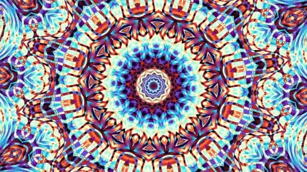 Spinning Abstract Transforming Ornamental Mandala Circle Seamless Loop Footage — Stock Video