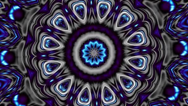 Girando Círculo Mandala Ornamental Transformando Abstrato Imagens Loop Sem Costura — Vídeo de Stock