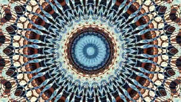 Spinning Abstract Transforming Ornamental Mandala Circle Seamless Loop Footage — Stock Video