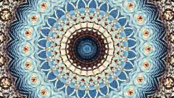 Spinning Abstract Transformarea Cerc Ornamental Mandala Imagini Din Buclă Fără — Videoclip de stoc