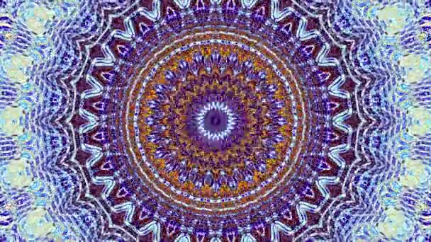 Girando Círculo Mandala Ornamental Transformando Abstrato Imagens Loop Sem Costura — Vídeo de Stock