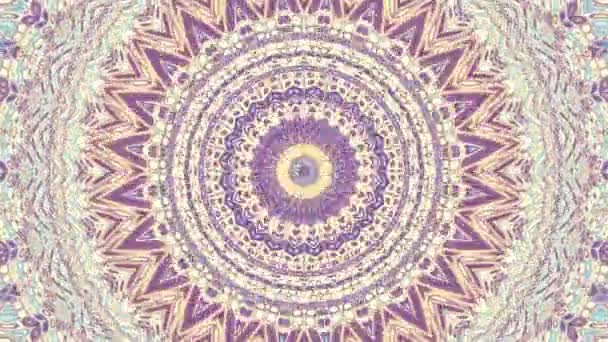 Girando Círculo Mandala Ornamental Transformando Abstrato Imagens Loop Sem Costura — Vídeo de Stock