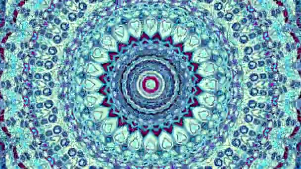 Spinning Abstrakt Omvandla Prydnads Mandala Cirkel Sömlös Loop Footage — Stockvideo