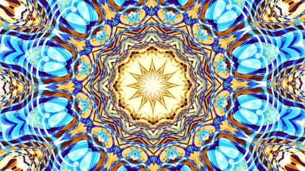 Girando Abstracto Transformando Círculo Mandala Ornamental Imágenes Bucle Sin Fisuras — Vídeos de Stock